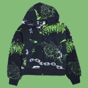 All Over Print Sherpa Jacket from SWIXXZ by Maggie Lindemann - Front