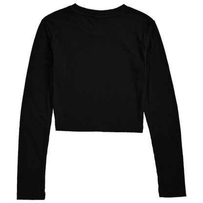 Bat Cropped Long Sleeve Top