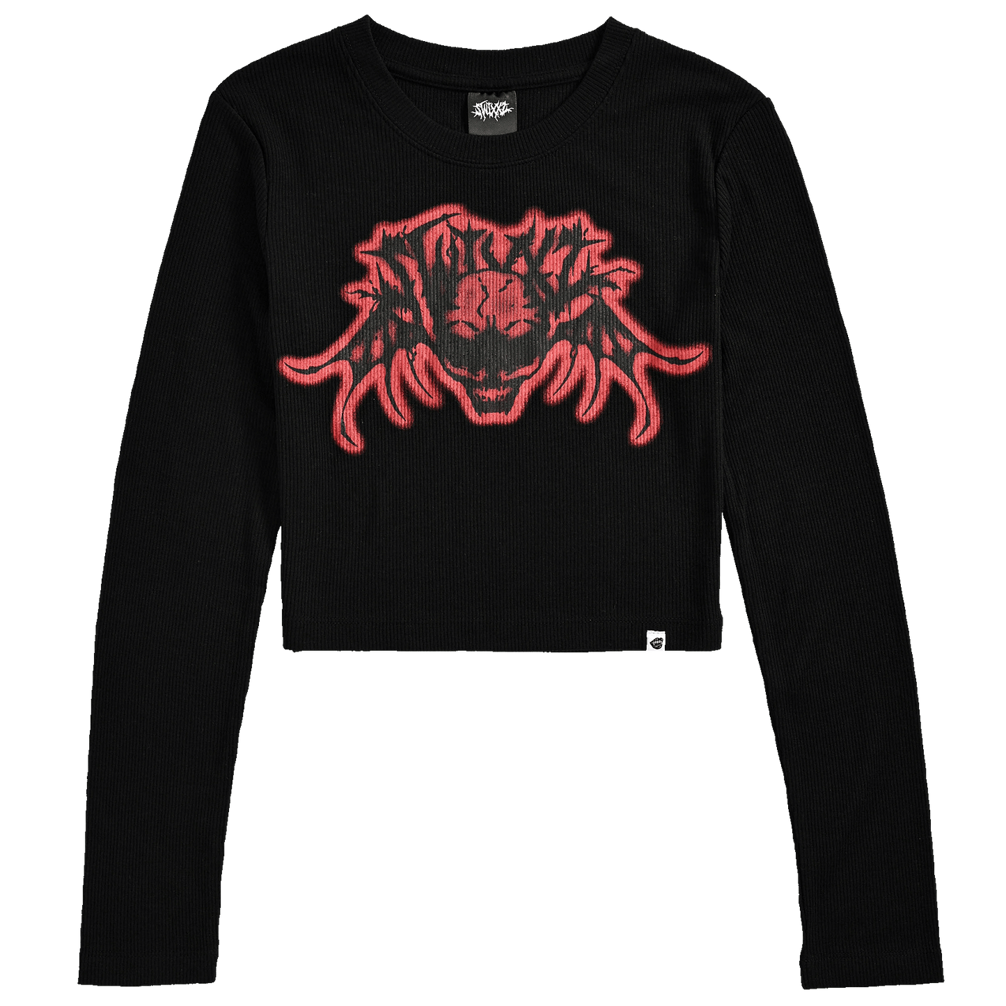 Bat Cropped Long Sleeve Top