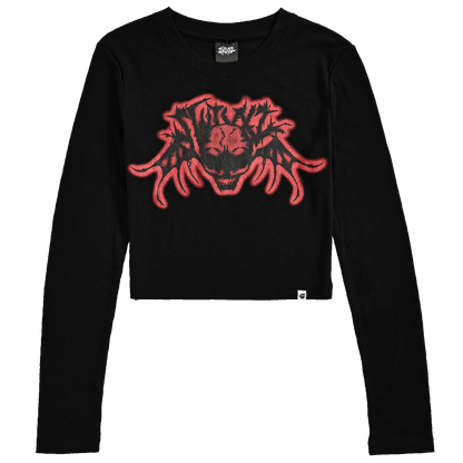 Bat Cropped Long Sleeve Top