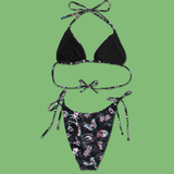Chrome Triangle Bikini Top from SWIXXZ by Maggie Lindemann - Top and bottom, back