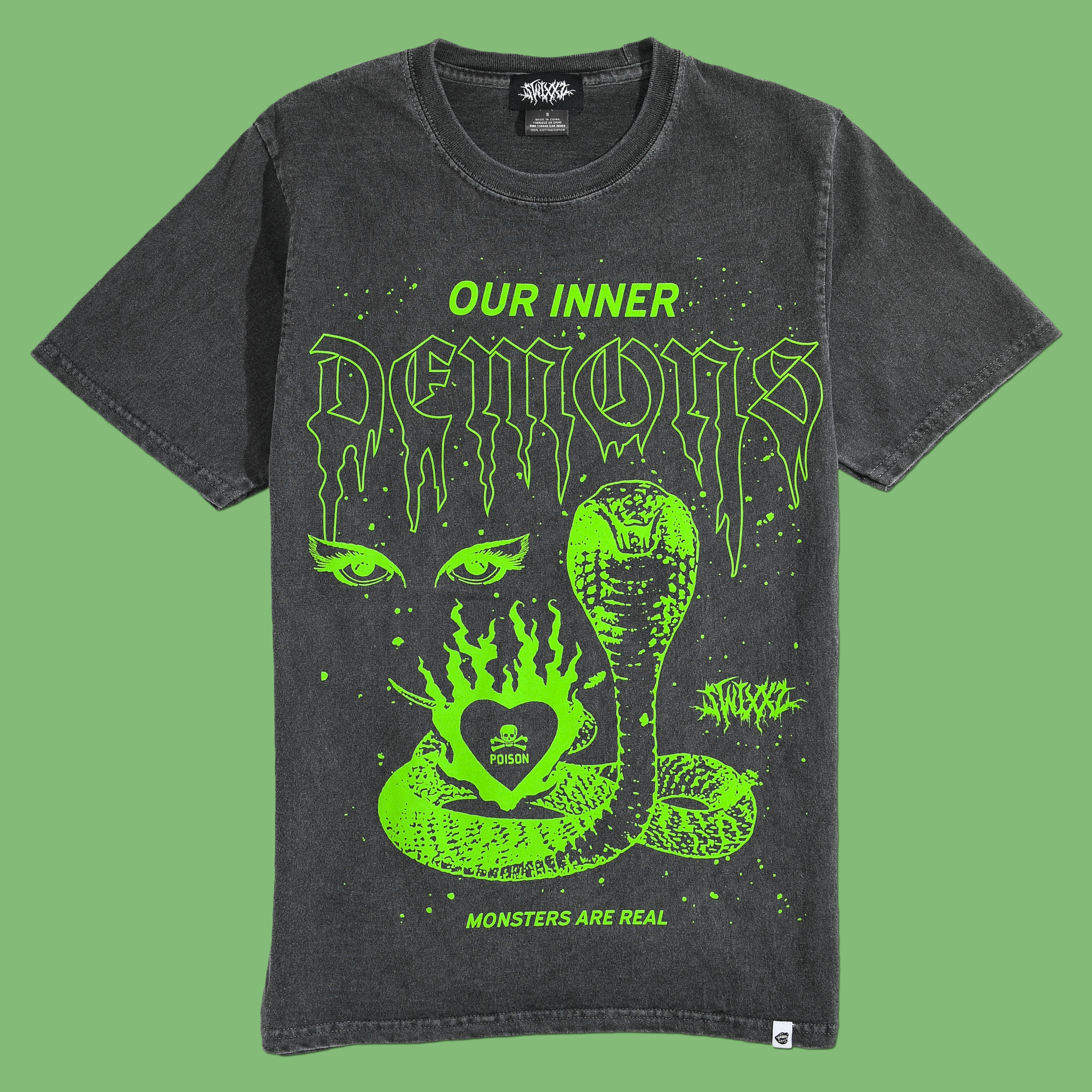 Inner Demons Black Wash T-Shirt from SWIXXZ by Maggie Lindemann