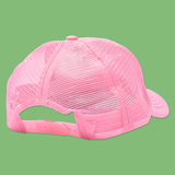 Pink Chrome Trucker Hat from SWIXXZ by Maggie Lindemann - Back