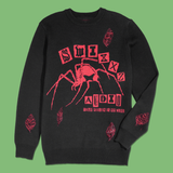 Spider Black Distressed Sweater from SWIXXZ by Maggie Lindemann - Front