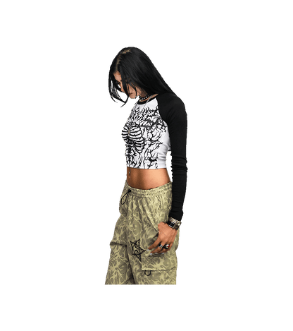 Ribs Raglan Long Sleeve