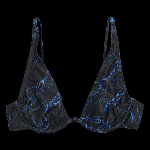 SWIXXZ Blue Thunder Underwire Triangle Bikini Top from SWIXXZ by Maggie Lindemann