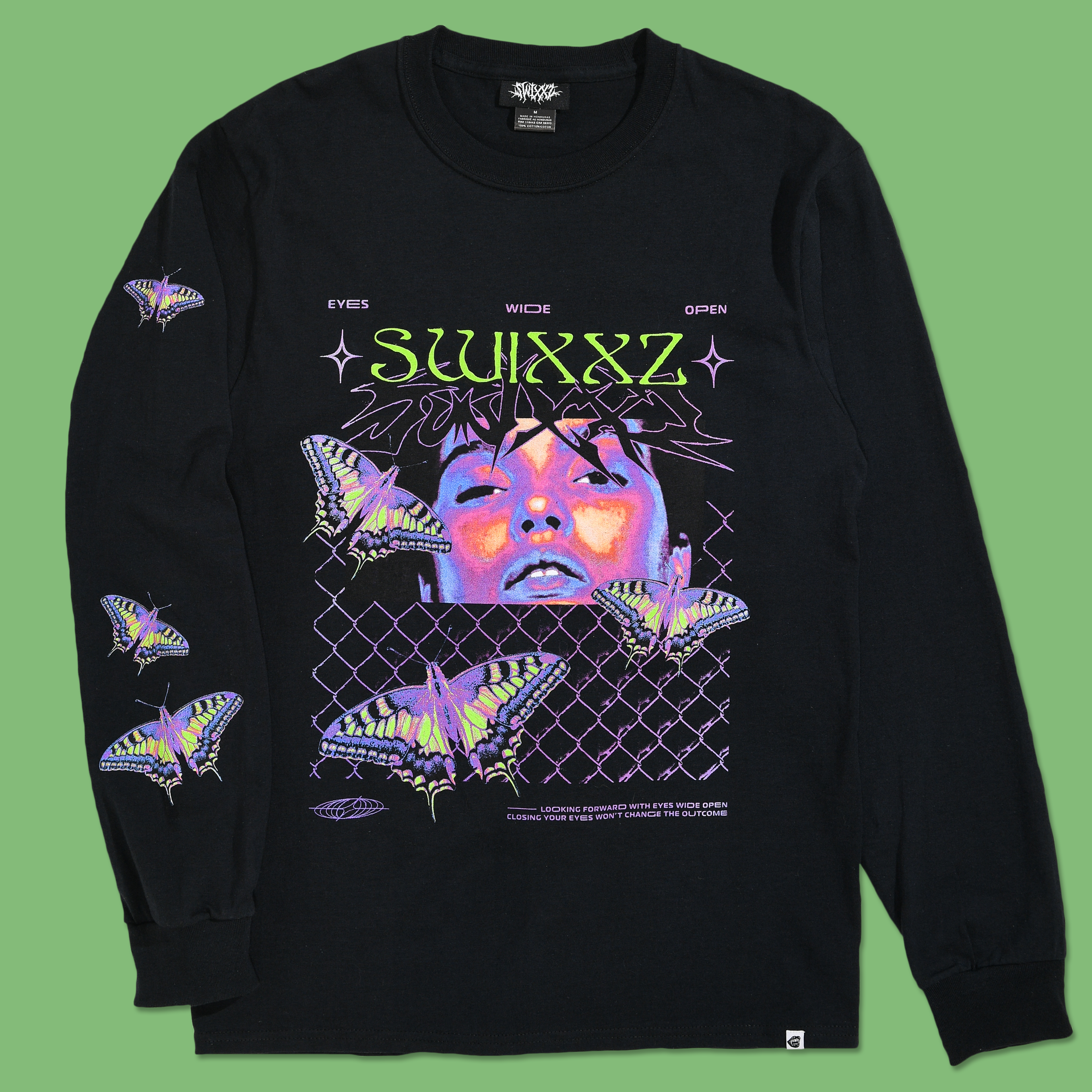 Butterfly Chain Long Sleeve Tee from SWIXXZ by Maggie Lindemann - Front