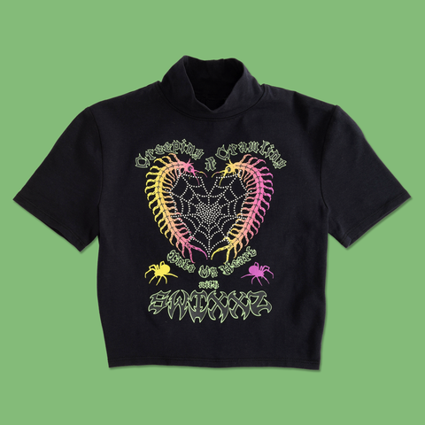 Centiheart Buckle Baby Tee from SWIXXZ by Maggie Lindemann - Front