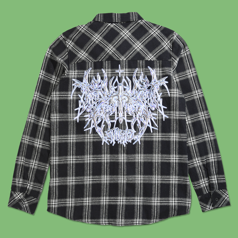 Chrome Black & White Flannel from SWIXXZ by Maggie Lindemann - Back