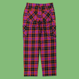 Electric Chrome Plaid Cargo Pants - Back - from SWIXXZ by Maggie Lindemann