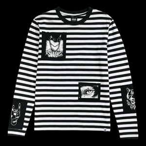 In My Head Striped Long Sleeve Tee from clothing brand SWIXXZ by Maggie Lindemann