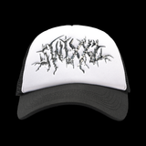 Metal Logo Black & White Trucker Hat from SWIXXZ by Maggie LIndemann - Front