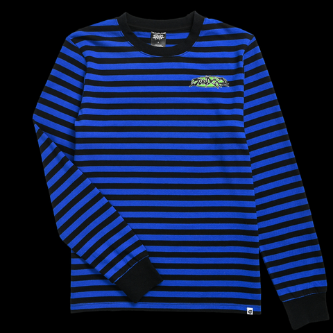 Black and Blue Tour Staff Stripe Long Sleeve Tee from SWIXXZ by Maggie Lindemann