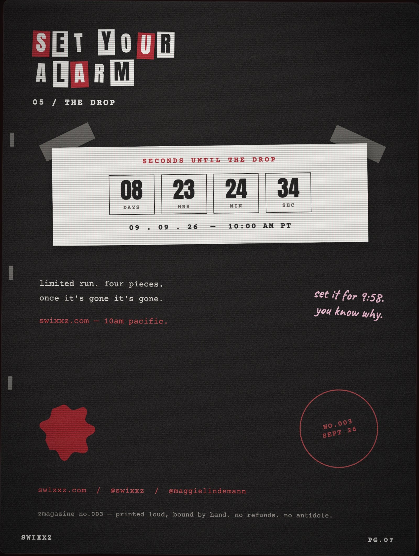 ZMAGAZINE No.004 — Set your alarms