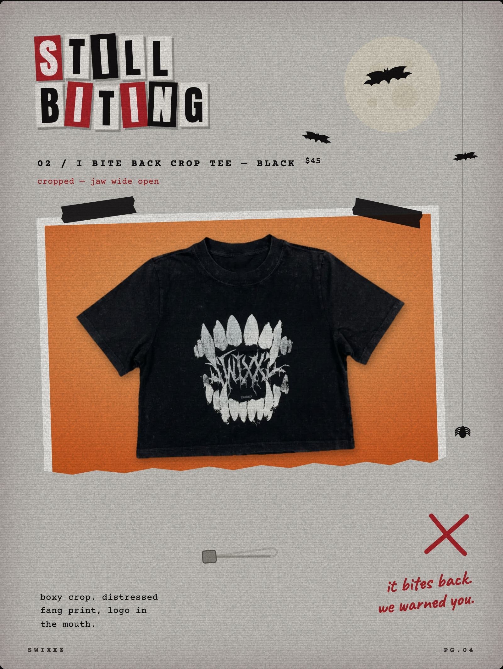 ZMAGAZINE No.004 — I Bite Back Crop Tee